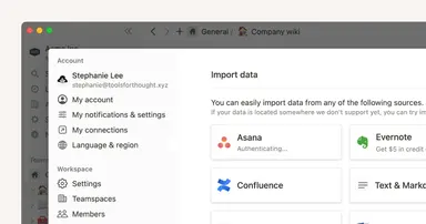 Importez vos projets Asana dans Notion pour une expérience de travail connectée
