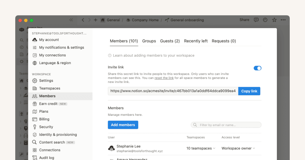 La guía de inicio rápido definitiva de Notion Enterprise