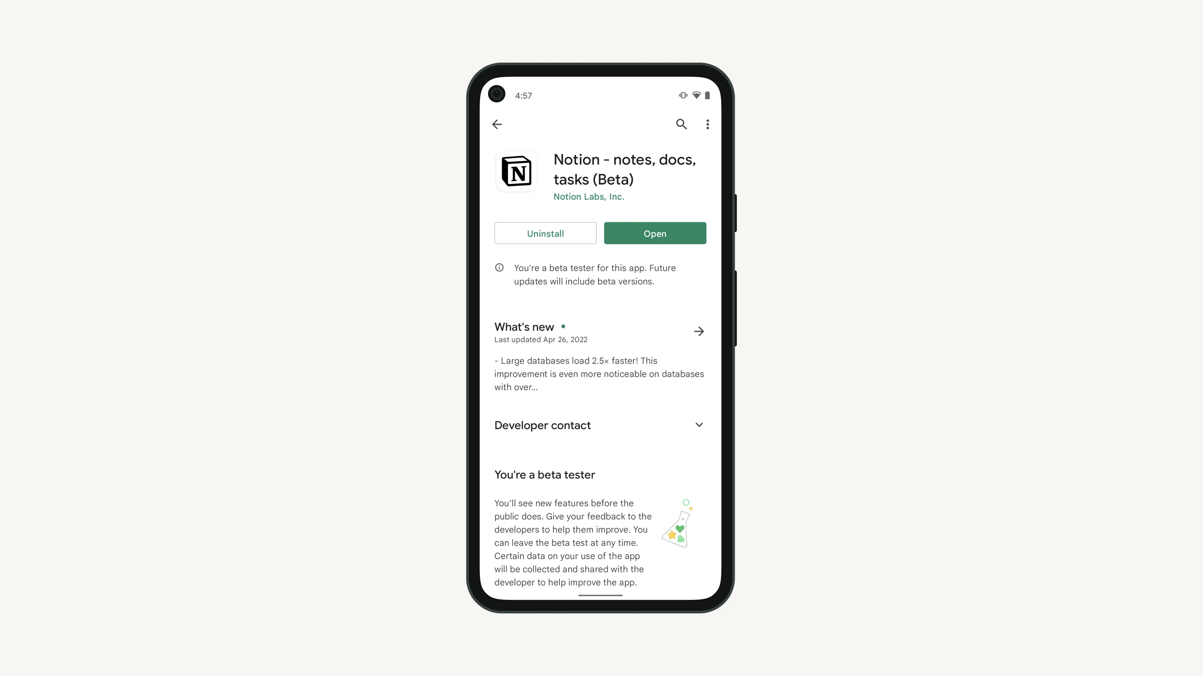 Regístrate para tener acceso a las versiones beta de las aplicaciones móviles de Notion
