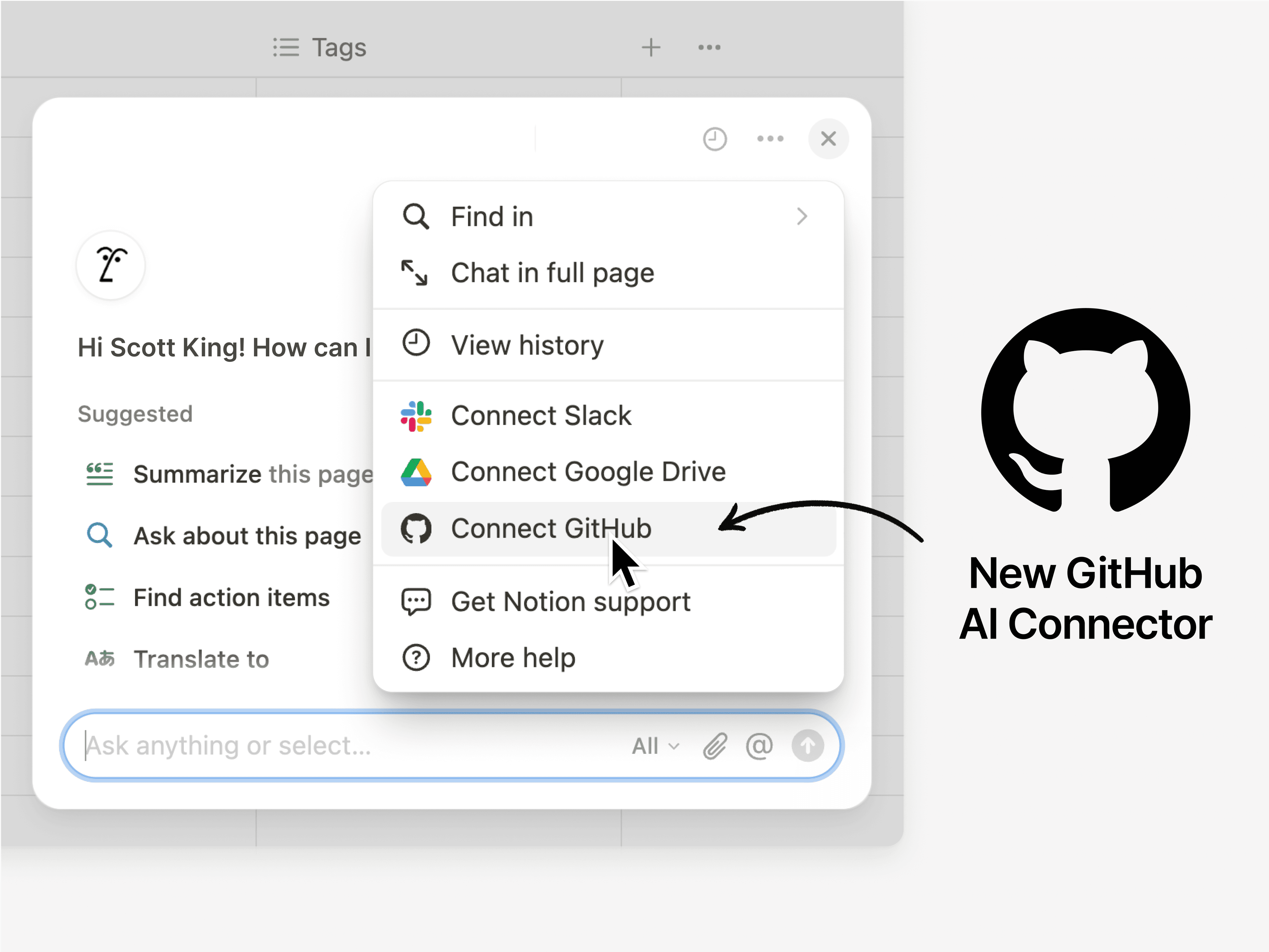 Conector de la IA para GitHub (beta)