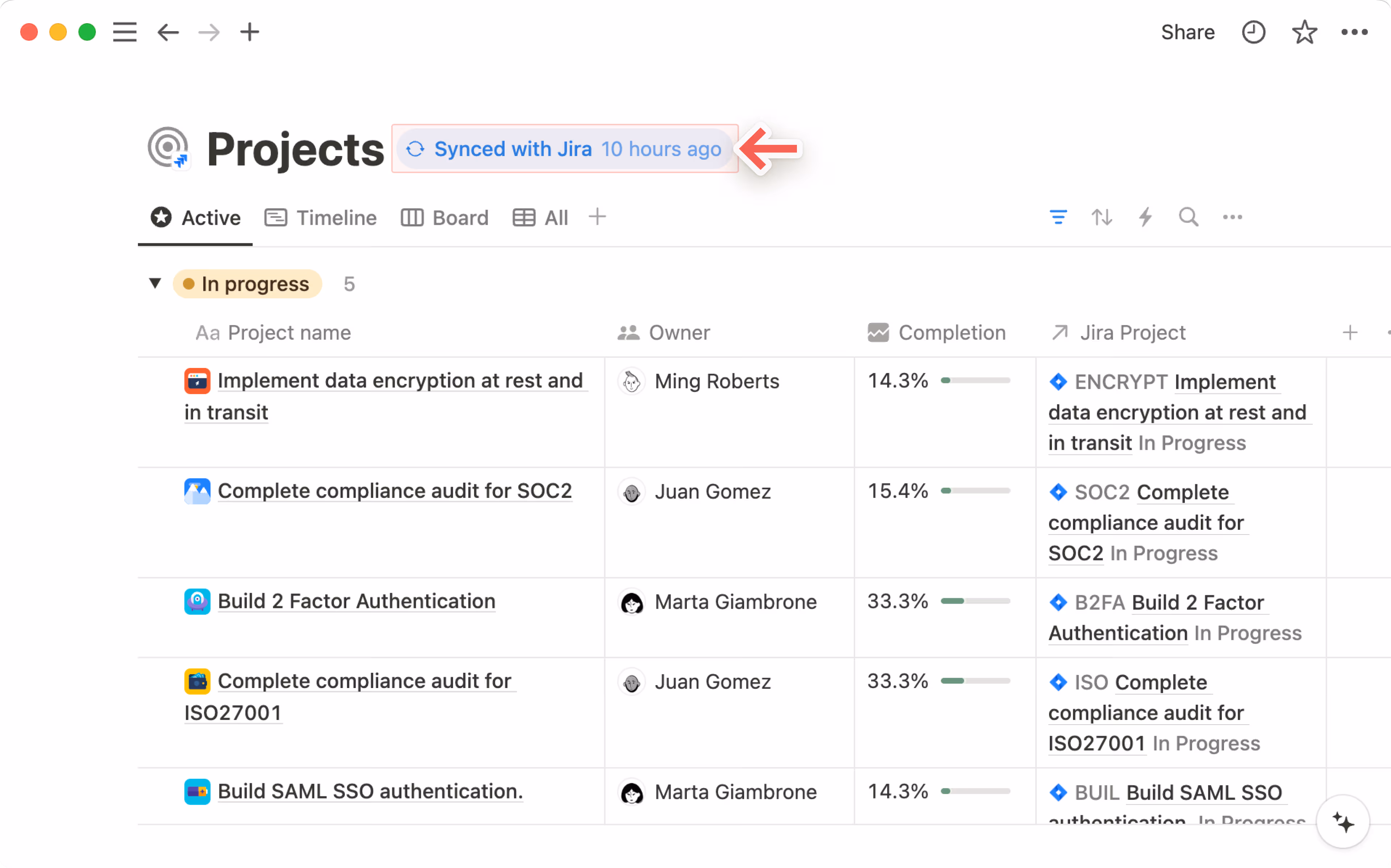HC: Jira와 동기화