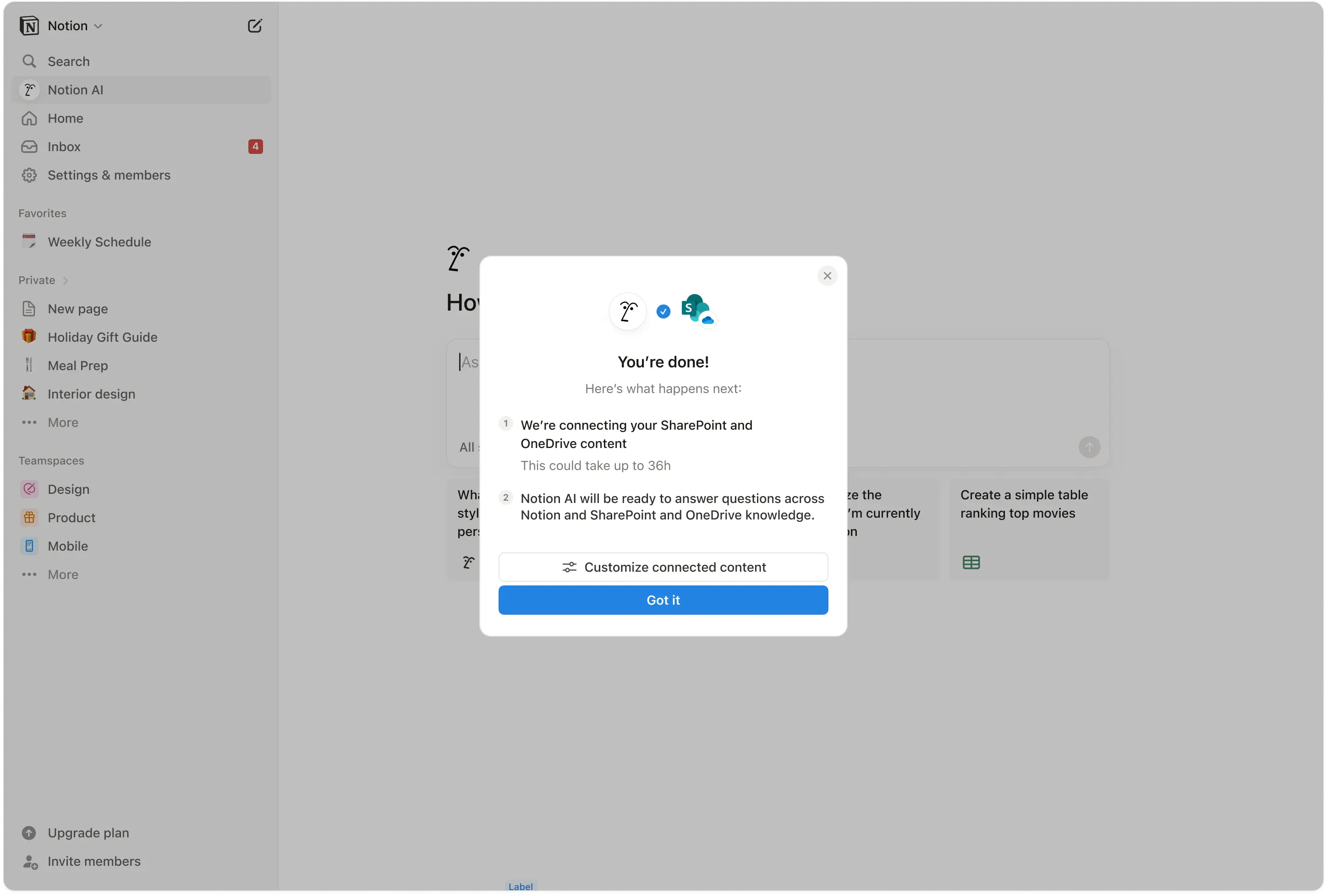 CA: SharePoint y OneDrive completados