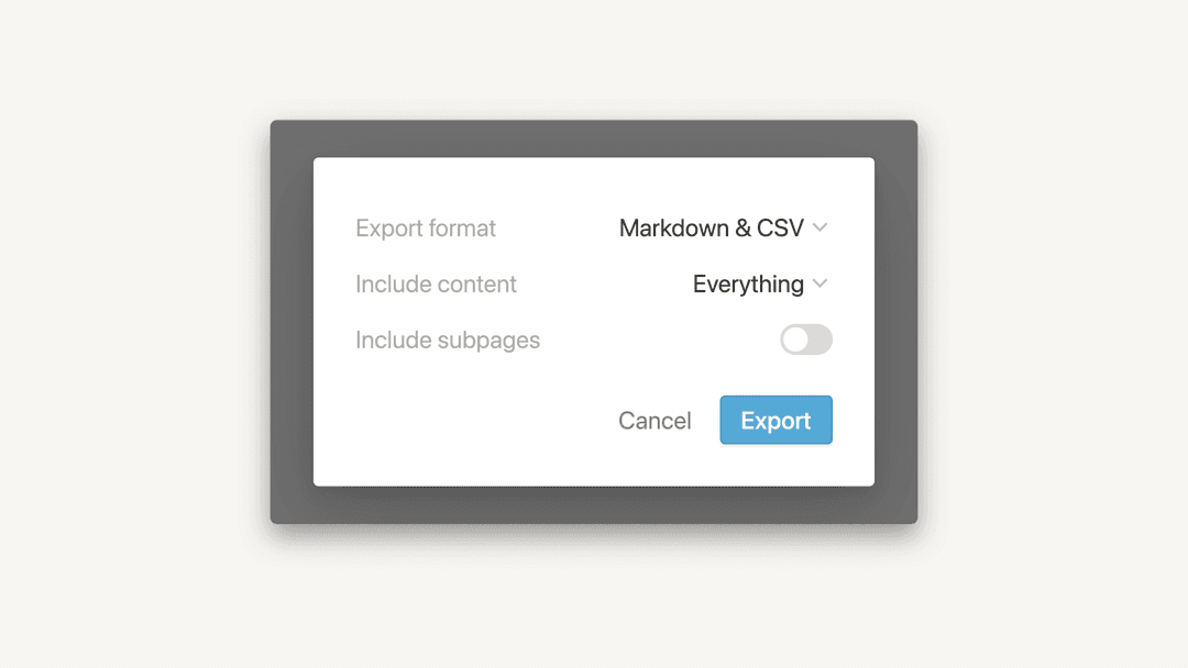 Exporter votre contenu