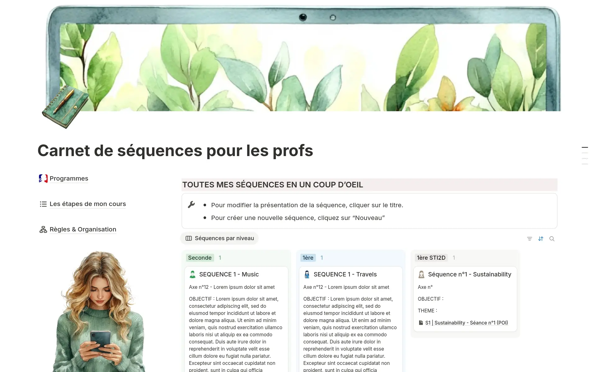 Capture d’écran de la collection Un tableau de bord pour chaque besoin par Notion