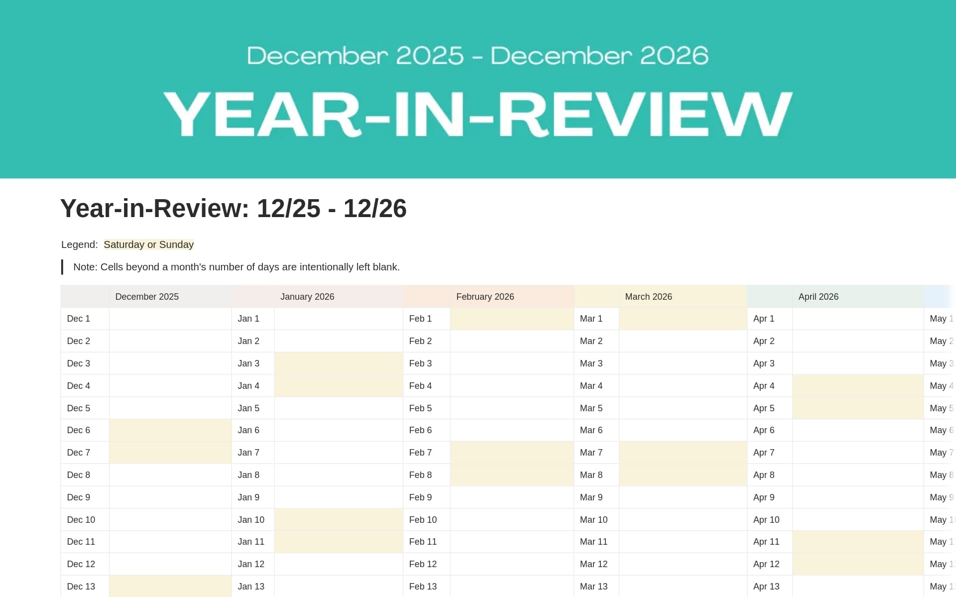 Captura de pantalla de la colección Systems to build your best self de Notion