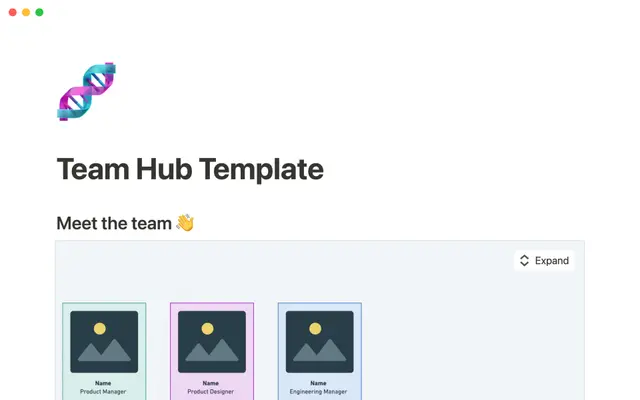 Whimsical's team hub